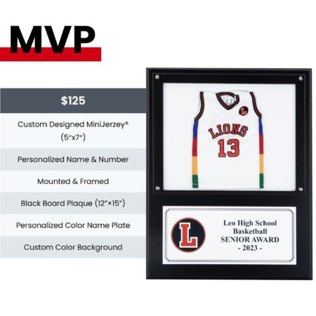 Custom Miniature Jersey MVP Plaque