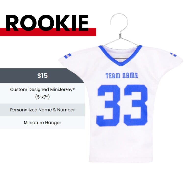Custom Miniature Jersey Rookie Hanger