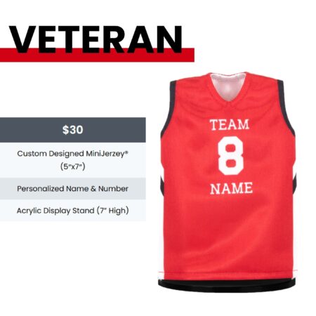 Custom Miniature Jersey Veteran Stand
