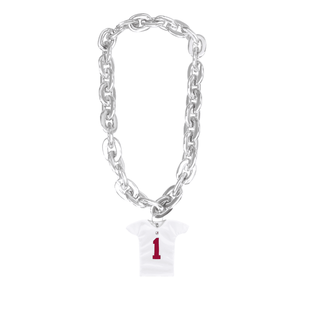 Alabama Fan Chain Football White