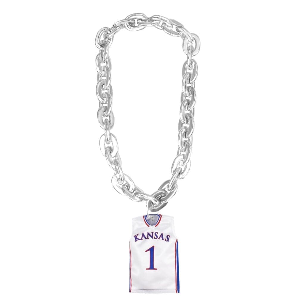 Kansas Fan Chain Basketball White