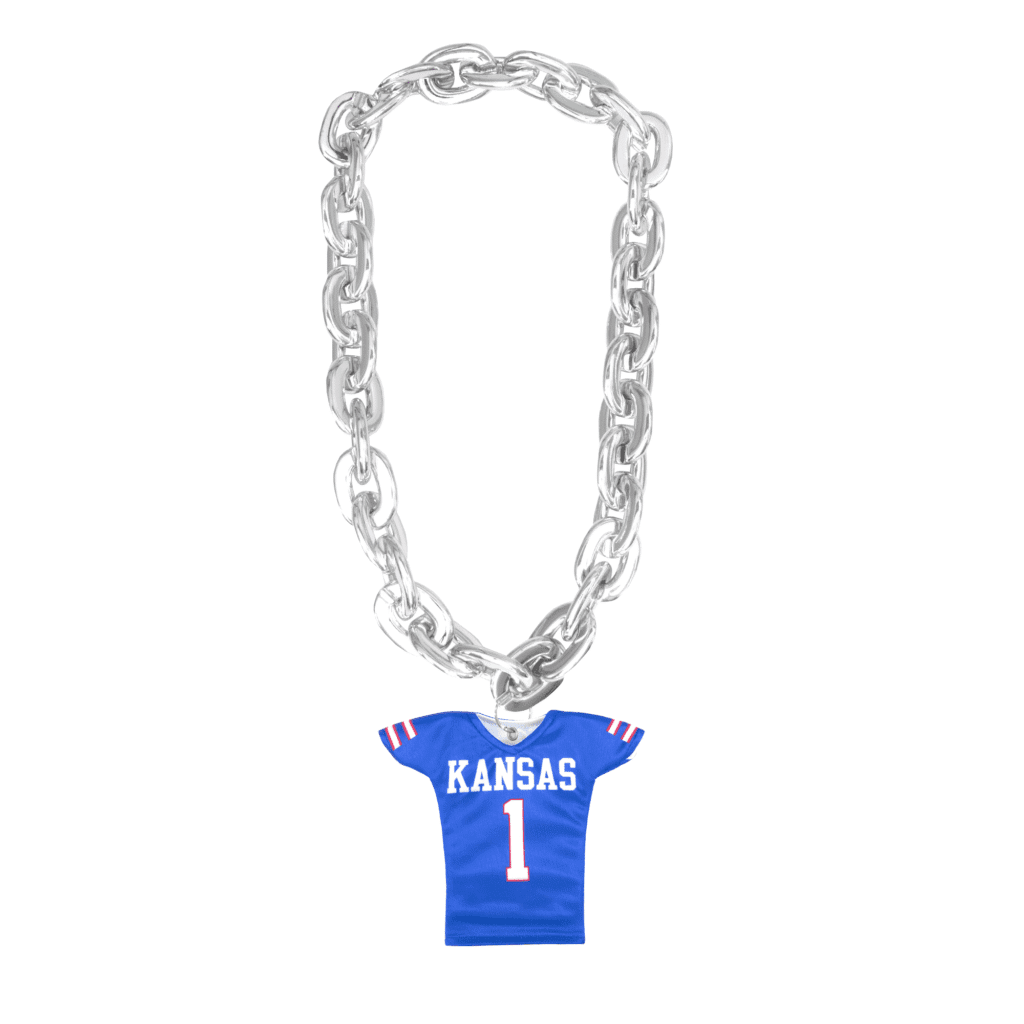 Kansas Fan Chain Football Blue