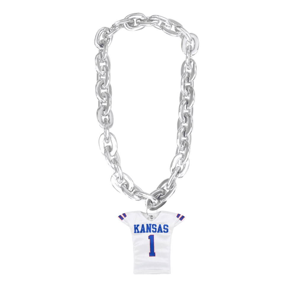 Kansas Fan Chain Football White