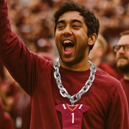 Virginia Tech Fan Chain Football