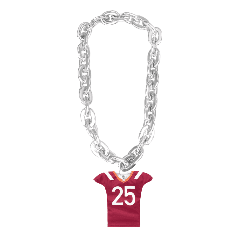 Virginia Tech Fan Chain Football #25