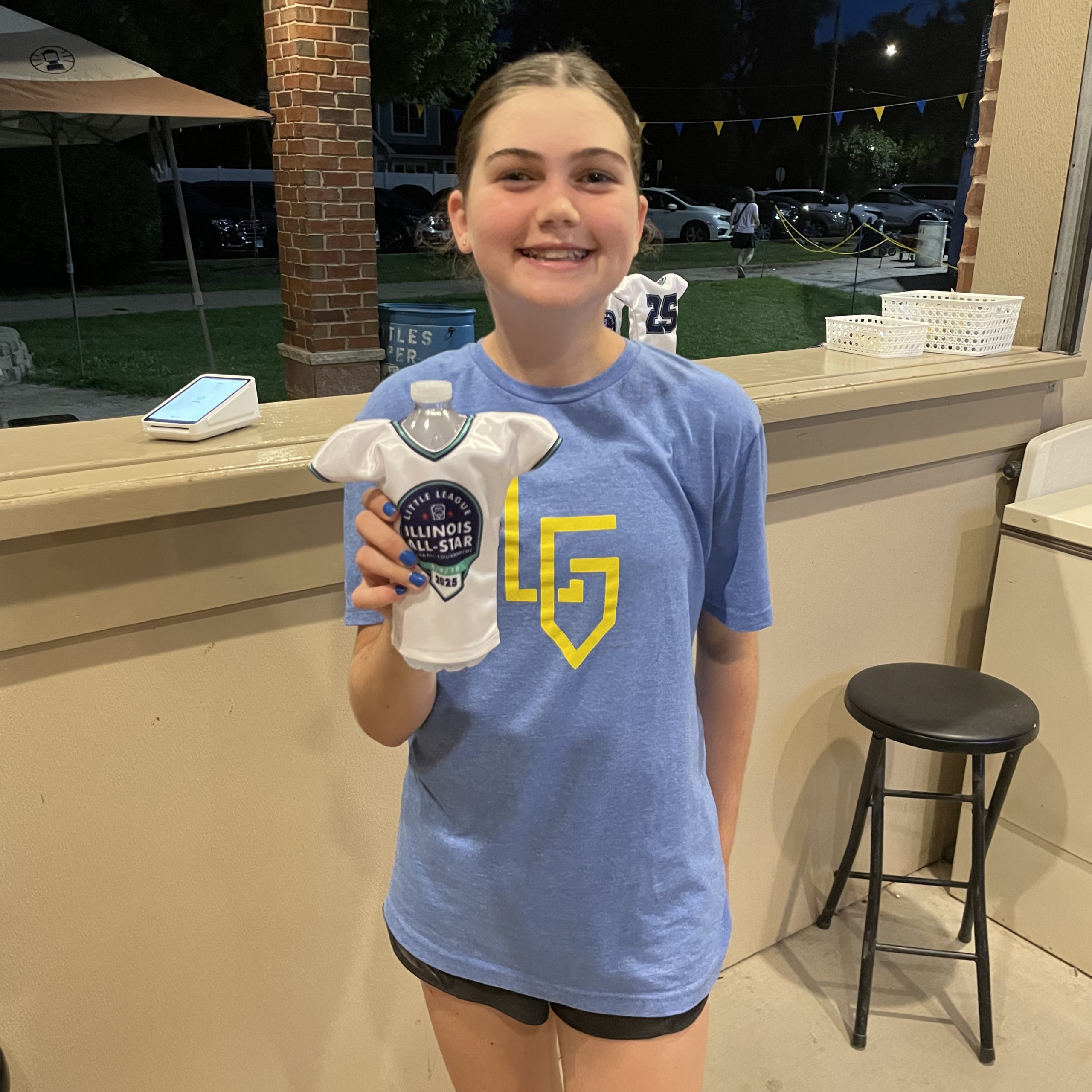 La Grange Little League Mini Jersey on Water Bottle