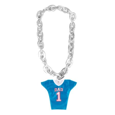 #1 Dad Mini Jersey Chain Blue